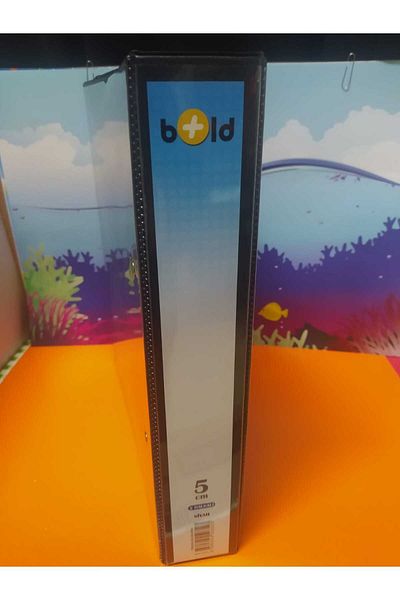BOLD A4 Hard Thick Cardboard+pvc Coated 2 Ring 3cm Width Ek-203 BLACK Folder