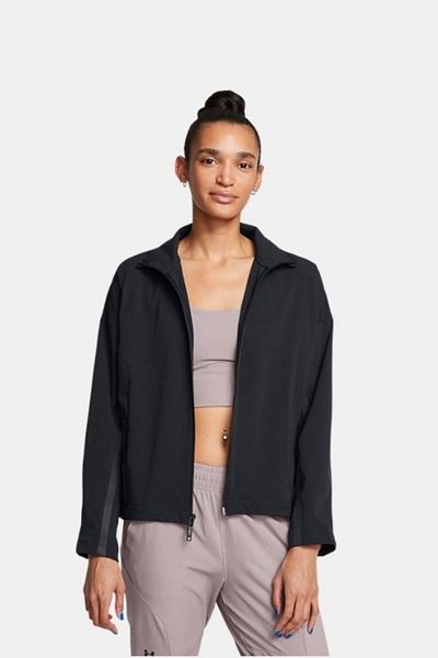 Under Armour Black Logo Embroidered Long Sleeve Women's Jacket - 1385895 -002