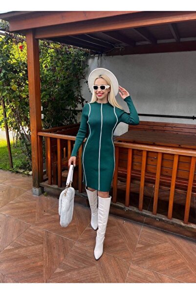 For Angels For24525y Model Striped Knitwear Dress