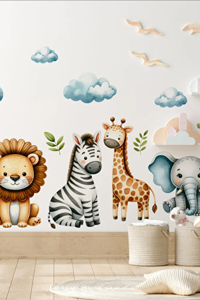 Duende Sticker ملصق DUENDE - ملصق حائط صغير لغرفة الأطفال بتصميم سفاري أفريقي