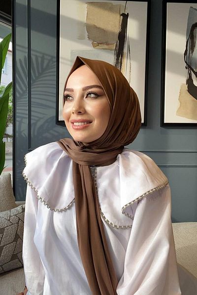 SAYRA Caramel Color Ready Shawl Shawl - Syr002