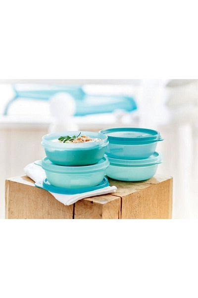 Tupperware Blue Candy Containers Set of 4 300 ml Refrigerator Storage Container