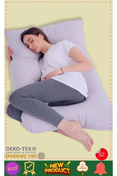 OMZ Destekli Hamile Yastığı Sırt Kalça Bacaklar ve Göbek Desteği Gebelik Mind...