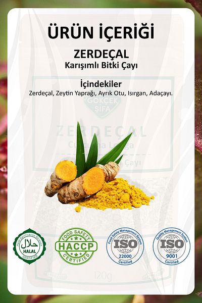 Gökçek Şifa Turmeric Blended Tea (TURMERIC BLENDED TEA) 120 Gr