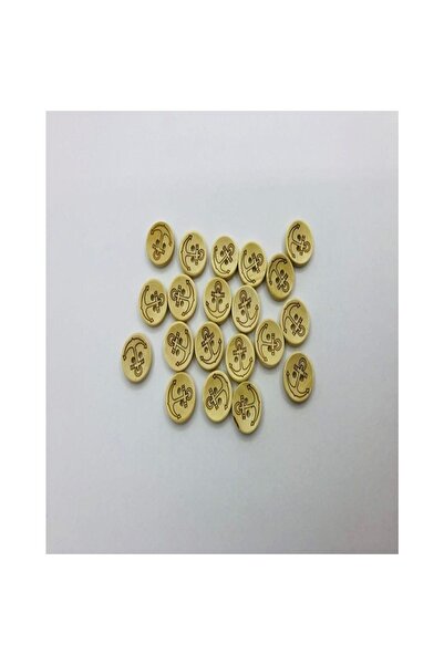 Zedhobi 20 Adet 15 Mm Ahşap Çapa Desenli Düğme