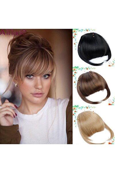 CESLİFE Açık Küllü Kumral Balyajlı Takma Kahkül - Fön Maşa Uygulanabilir Gerçek Saç Doğal Görünümlü Saç