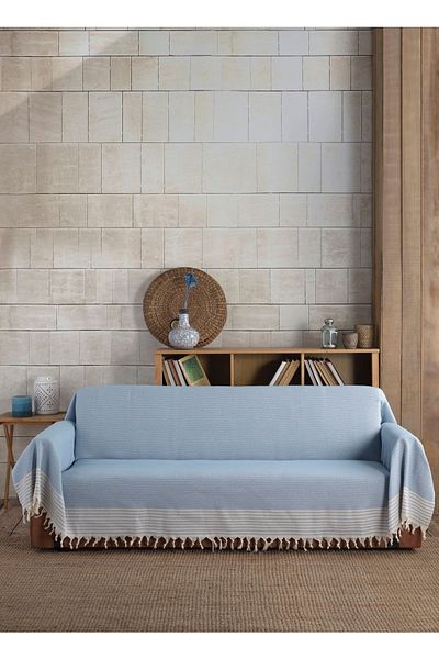 Lux Touch B.blue 3 bucăți cu brațe supradimensionate 180 X 300 cm fotoliu canapea divan husă canapea pat