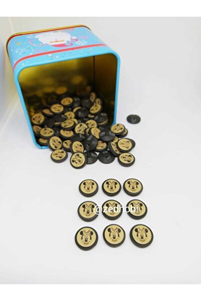 Zedhobi 20 Adet 14 mm Minnie Mouse Yuvarlak Düğme