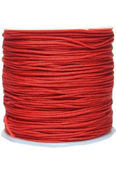 Zedhobi Kırmızı Renk Paraşüt Emzik Ipi Takı Ipliği 50 Mt