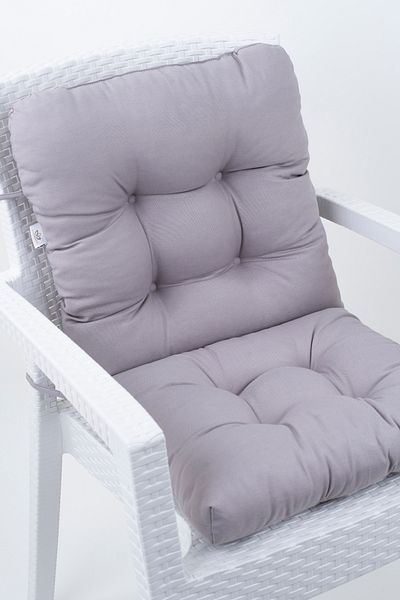 ALTINPAMUK Neva Pofidik Gray Chair - Special Stitched, Backrest, Lace Up, 44x88 Cm