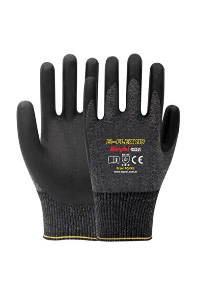 Beybi قفازات عمل بي فليكس 110 ليكرا نتريل أسود مقاس 7 12 زوجًا