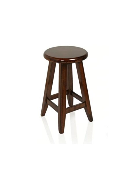 Zeliş Ahşap Hediyelik Eşya Ahşap Yuvarlak Ceviz Renkli Tabure