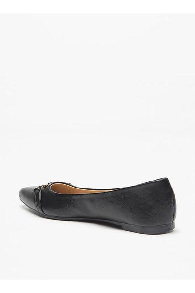 Flora Bella by Shoexpress Flora Bella Textured Metal Accent Slip-On Ballerina Shoes