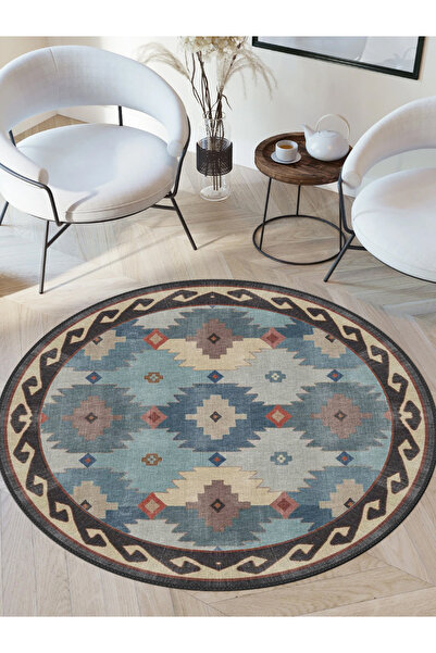 blcmoda Modern Design Woven Base - Washable Non-Slip, Round Carpet Rug Rug Rug-260