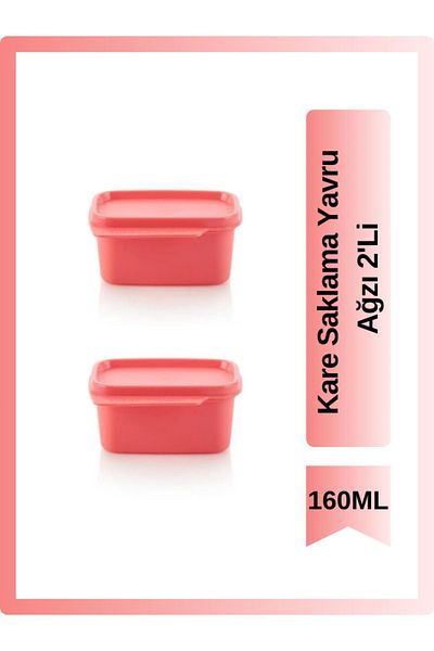 Tupperware Square Storage Container Puppy Mouth 2 Pieces