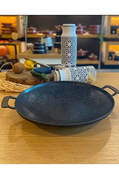 Russet Akpa Serisi 34 Cm Çukur Tava Çok Amaçlı Hafif Granit Döküm Sac Kavurma...