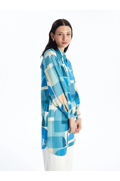 LC Waikiki LCW Modest - Tunica cămașă cu imprimeu pentru femei