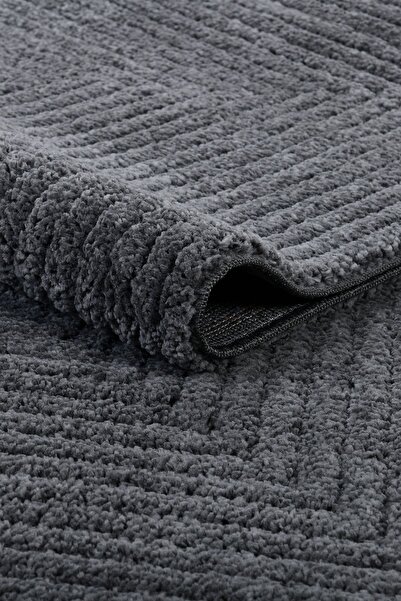 Giza Home Pandora Yumuşak Peluş Shaggy Gri Çocuk Odası Oturma Odası Salon Mutfak Halısı 1104A_RB11