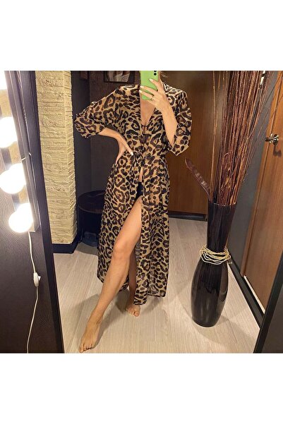 ARHEZ TEKSTİL Leopar desenli pareo