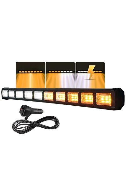 Carlifestyle Cama Beyaz Turuncu Led Flaş Çakmaklık Girişli 85 Cm 19 Mod Araç ...