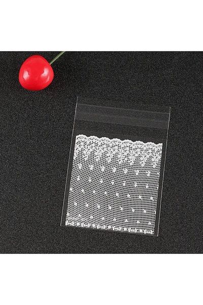 OzanTuhafiye Banded Transparent Patterned Bag Opp 7x7 Cm 95 Pieces