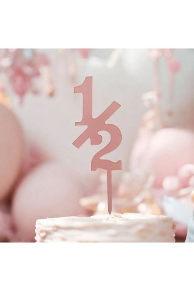 damlakidsmoda Pink Wooden Cake Decoration - Henna under Half Age