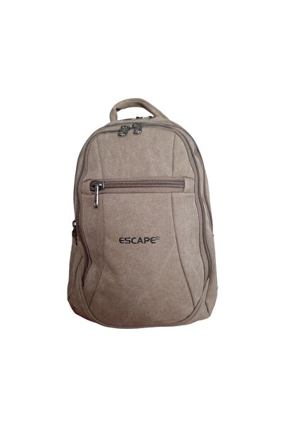 ESCAPE 307 Uni Sırt Çantası Kanvas Kumaş Laptop Bölmeli Outdoor (HAKİ)