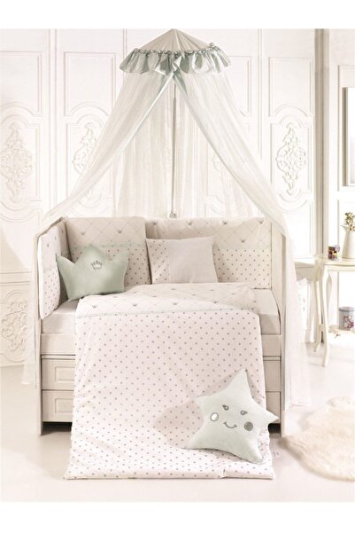 Pierre Cardin Kings Crown Bebek Beşik Uyku Seti  Mint 75x130 cm.