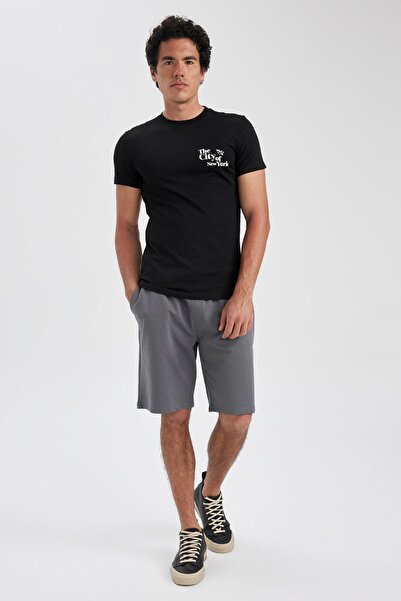 DEFACTO FİT Cotton Regular Fit Shorts