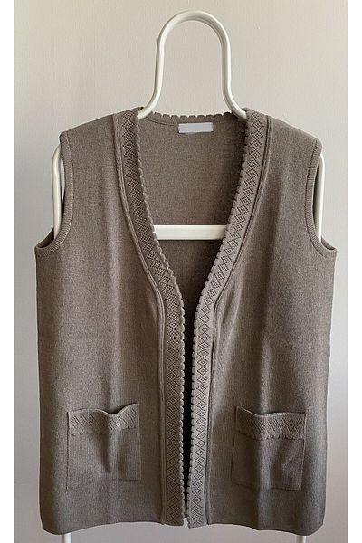 we are the best UYSALİDA Middle Age and Above Mother Knitwear Vest - Buttonless Design