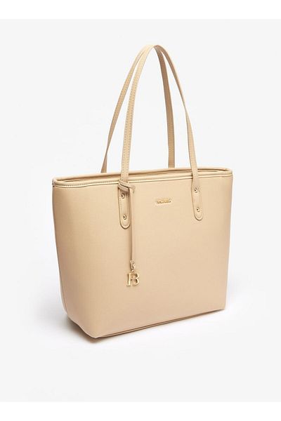 Flora Bella by Shoexpress Flora Bella Solid Tote Bag with Double Handles and Zip Closure