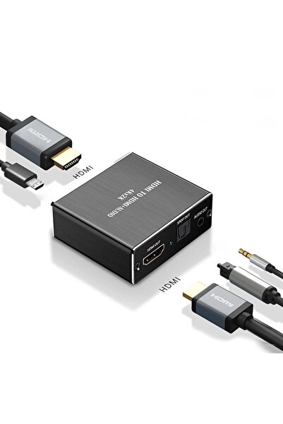 boblov HDMI Ses Ayırıcı 4K*2K HDMI'dan Optik Spdif Toslink HDMI 3,5 mm Ses Dönüştürücü 2CH 5.1CH 3 Ses Modu