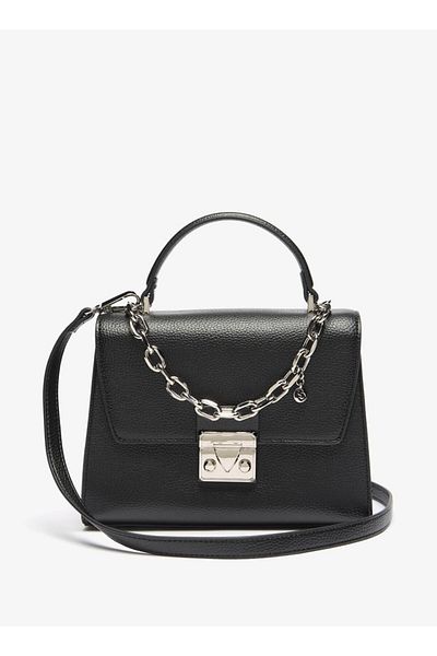 Celeste Solid Satchel Bag with Detachable Strap and Magnetic Closure