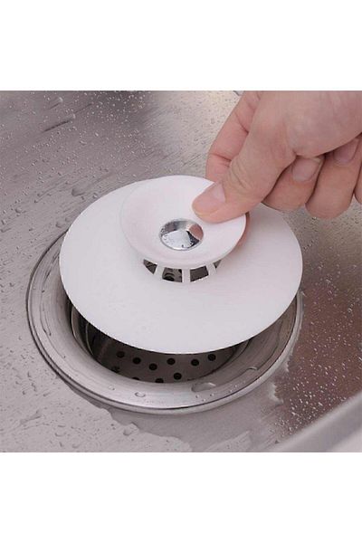 Kitchen Dream 2 Function Colorful Silicone Sink and Bathtub Plug Strainer - Drain Sealer