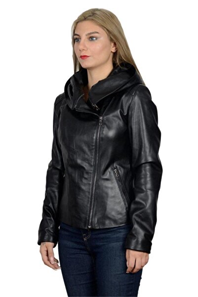 stilmax kapşonlu deri ceket