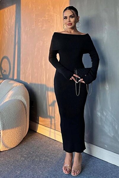 Love Fab Φόρεμα με μακρύ πλεκτό γιακά Madonna