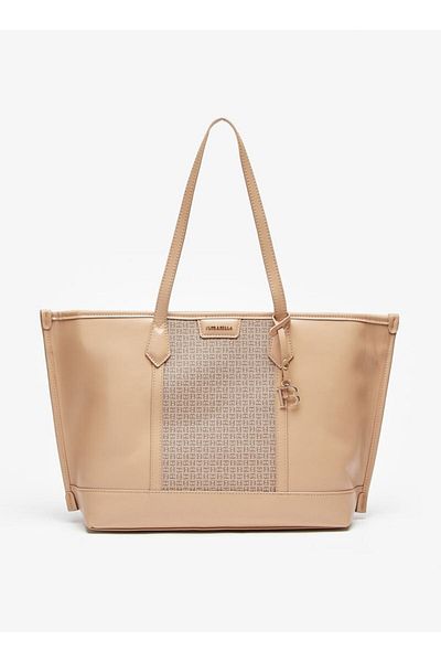 Flora Bella by Shoexpress Flora Bella Monogram Printed Tote Bag with Zipper and Double Handles