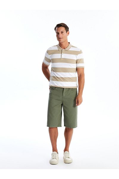 LC Waikiki Ανδρικό μπλουζάκι Color Block Polo Collar - Πικέ με κοντό μανίκι