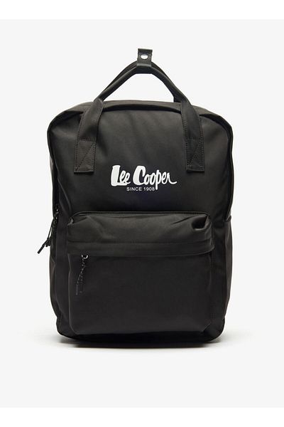 Lee Cooper Logo Print Backpack with Adjustable Straps and Handles - 29x14x38 cm