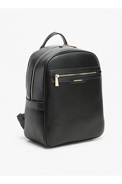 Flora Bella by Shoexpress Flora Bella Monogram Print Backpack with Adjustable Straps and Zip Closure