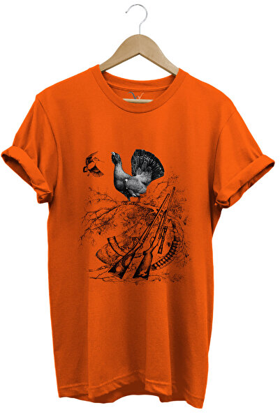WİDİ Lovac na lovce - Soko i ptica Štampano , 100% pamuk Regular Fit T-shirt