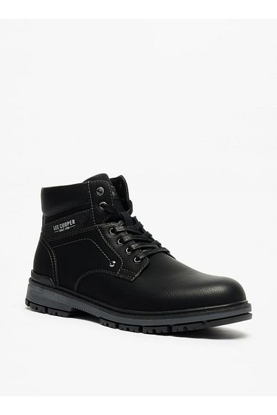 Lee Cooper Men's Solid Boots with Lace-Up Closure