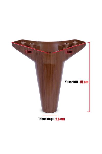 Özsan Mobila Canapea Masuta de cafea Puf Picior Fotoliu 15 Cm Maro Baza Picior