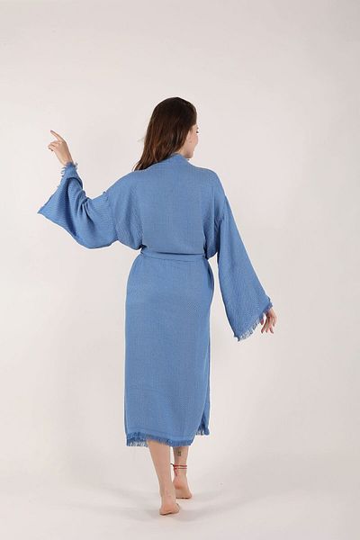 HİLAL COLLECTİON Бамбуково кимоно от вискоза, 1 част, памучен кафтан с колан, унисекс плажно или ежедневно облекло
