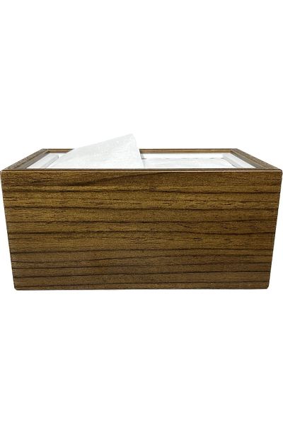 Mimoza Walnut Dispenser - Wooden Desktop, Horizontal Napkin Holder, Restaurant