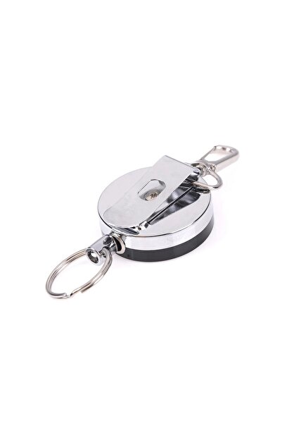 hiçdurmaal Anahtar Kancalı Metal Ipli Yaka Kartı Için 4 Cm Yoyo Anahtarlık 1 Adet