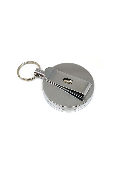 hiçdurmaal Yaka Kartı Için Metal Gövdeli Metal Ipli 5 Cm Yoyo Anahtarlık 1 Adet