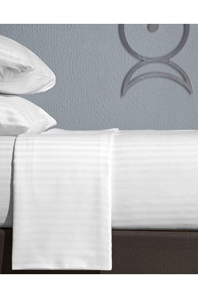 MEŞELİ TEKSTİL 2 τμχ Μαξιλαροθήκη Luxury Hotel Βαμβακερή Σατέν Ριγέ 83 Σύρμα