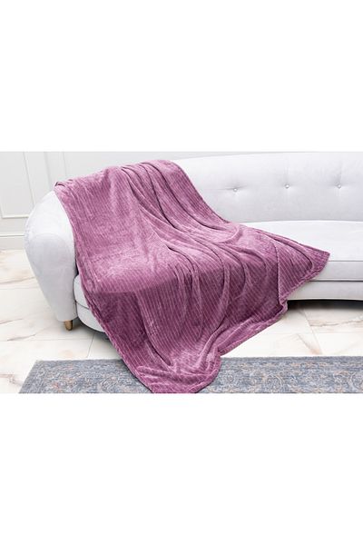MEYHOME Wellsoft 150X200 Purple Corded Tv Blanket - Sofa Shawl