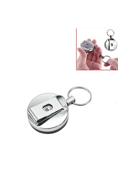 hiçdurmaal Metal Ipli Yaka Kartı Için 4 Cm Yoyo Anahtarlık 1 Adet